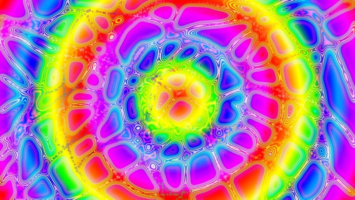 Psychedelic rainbow abstract pattern