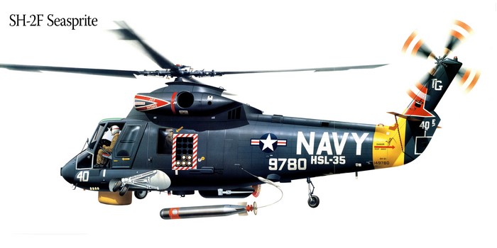 SH-2F Seasprite Helicopter Painting Art