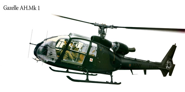 Gazelle AH.Mk 1 Helicopter Painting Art