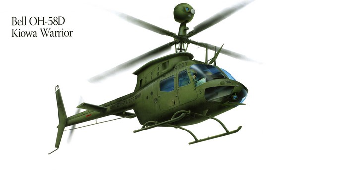 Bell OH-58D Kiowa Warrior Helicopter Painting