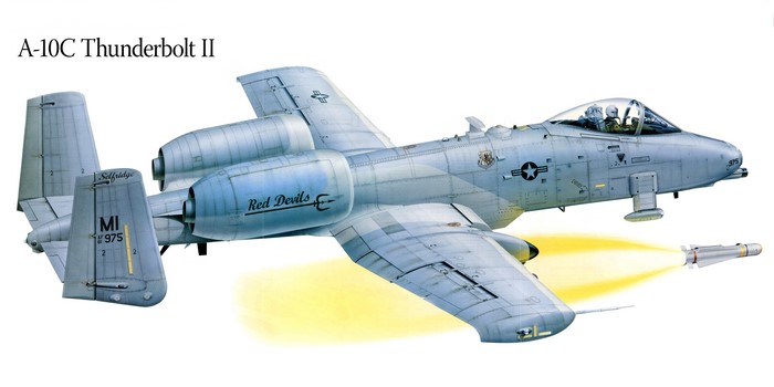 A-10C Thunderbolt II Aircraft Firing Missile