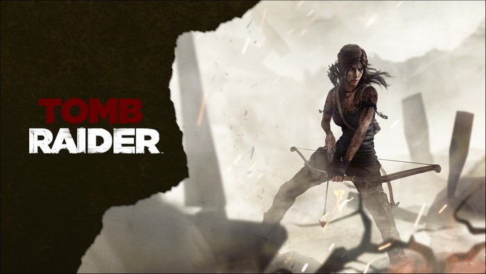 Lara Croft from Tomb Raider with a bow