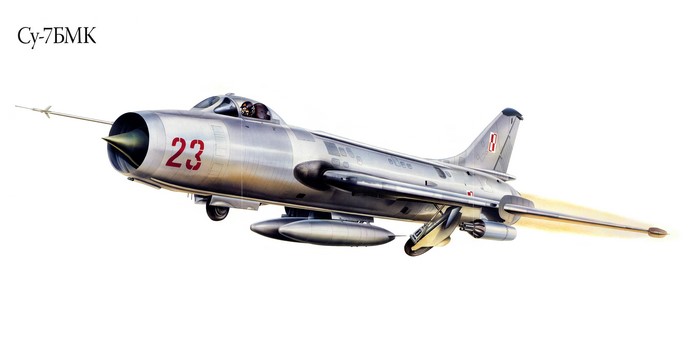 Su-7BMK Fighter Airplane Painting Art