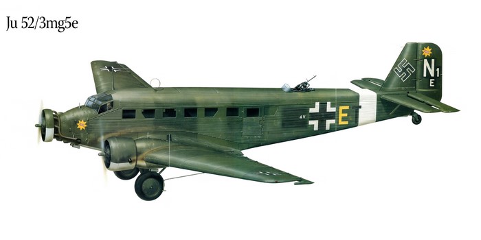 Ju 52/3mg5e Airplane Painting Art