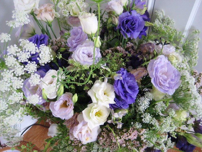 Bouquets of Eustoma flowers