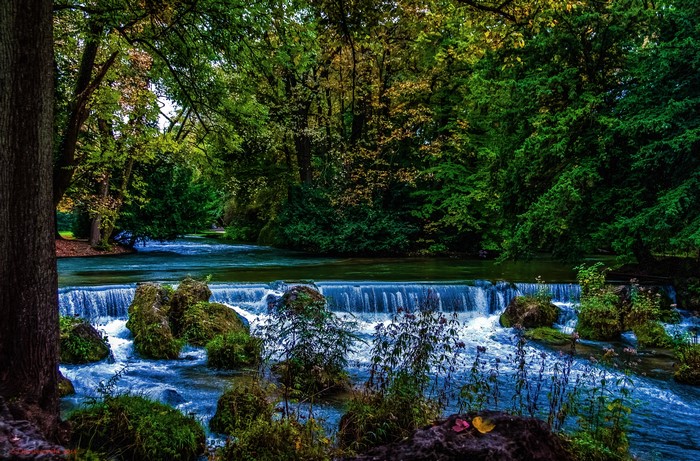 Waterfall in a German Park