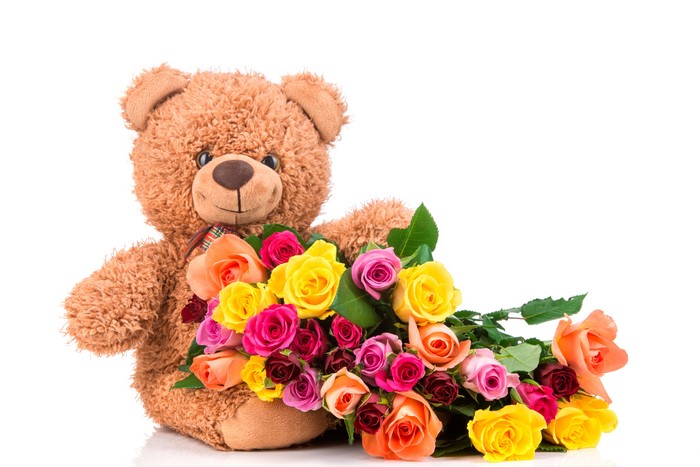 5K Toys Teddy bear Roses Many
