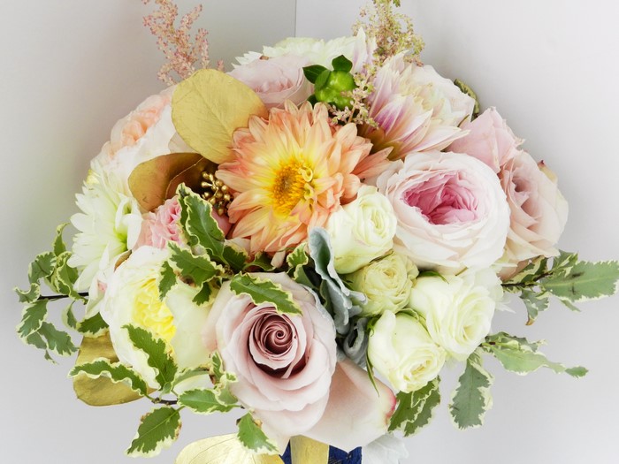 Bouquet of Roses, Dahlias, and Ranunculus