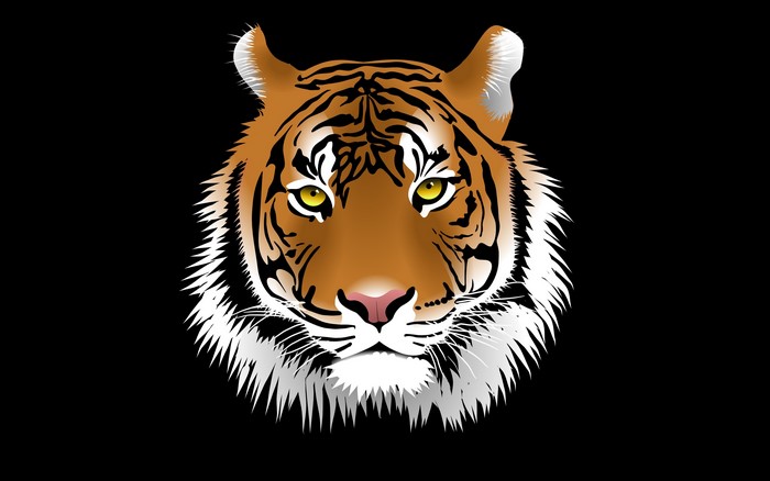 Tiger Head Vector Graphic