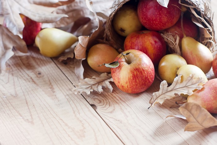 Apples and Pears with Foliage