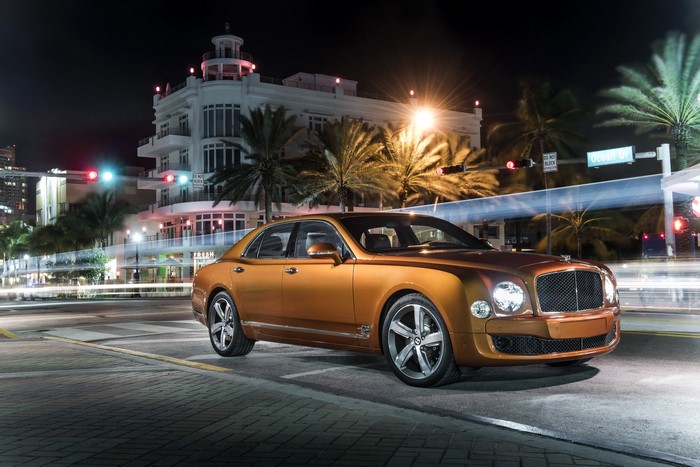 Bentley Mulsanne Speed on Ocean Drive at Night