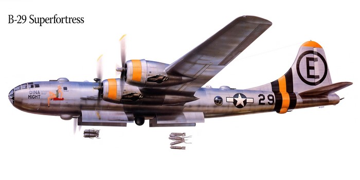 B-29 Superfortress Airplane Painting Art