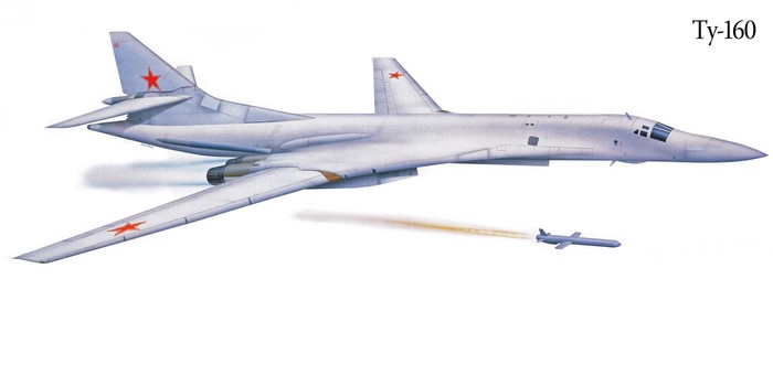 Tupolev Tu-160 launching a missile