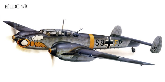 Messerschmitt Bf 110C-4/B aircraft painting
