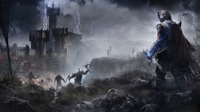 Talion from Middle-earth: Shadow of Mordor in battle