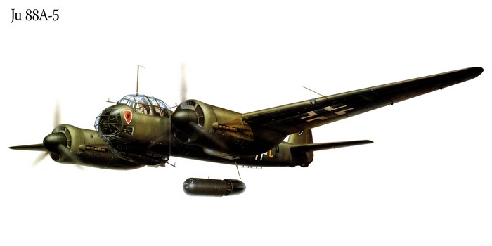 Ju 88A-5 Airplane Painting Art