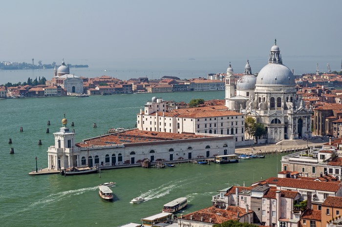 Venice, Italy: Grand Canal with Churches and Buildings