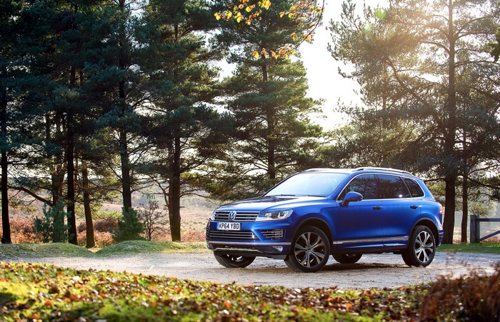 2014 Volkswagen Touareg R-Line in a forest