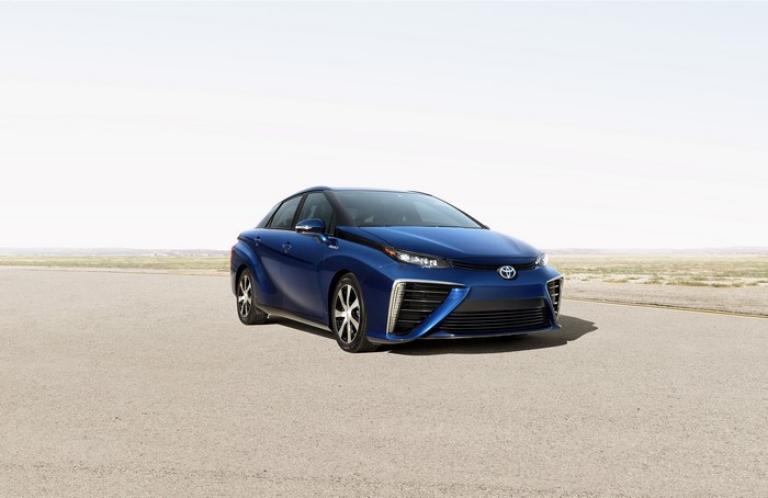 Blue 2015 Toyota Mirai sedan