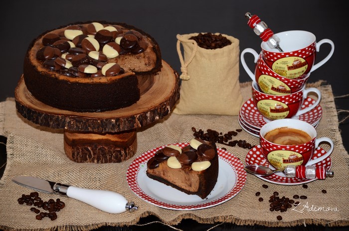 Chocolate Coffee Cheesecake with Coffee Cups