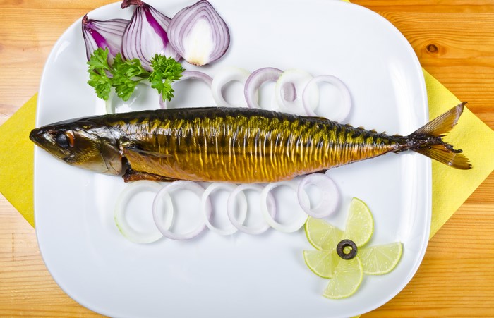 Smoked Mackerel with Onion, Parsley, and Lime