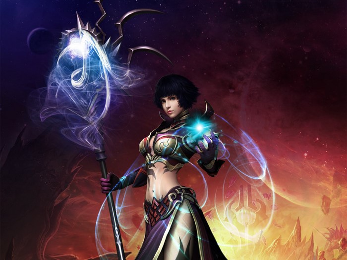 Battle of the Immortals Mage with Staff