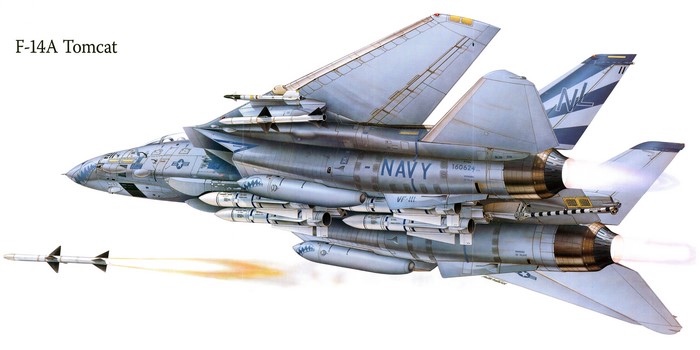F-14A Tomcat launching a missile