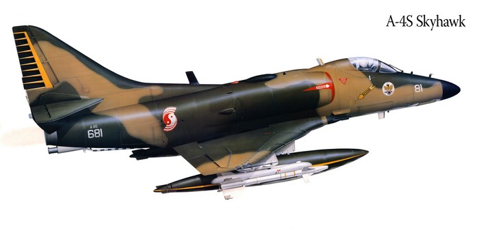 Douglas A-4S Skyhawk Fighter Airplane Painting