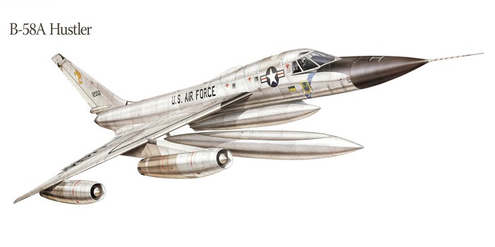 B-58A Hustler airplane painting