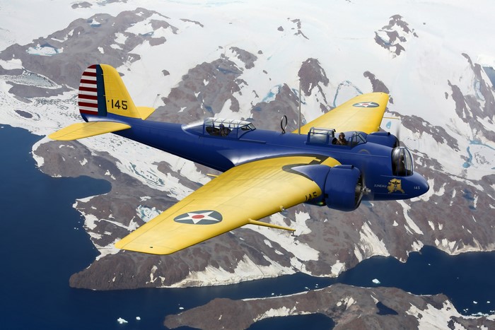 Martin B-10 "Hap Arnold" airplane over Alaska