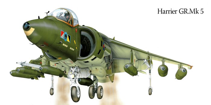 Harrier GR.Mk 5 Fighter Airplane Painting