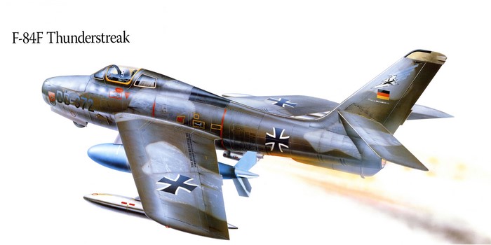 F-84F Thunderstreak Airplane Painting