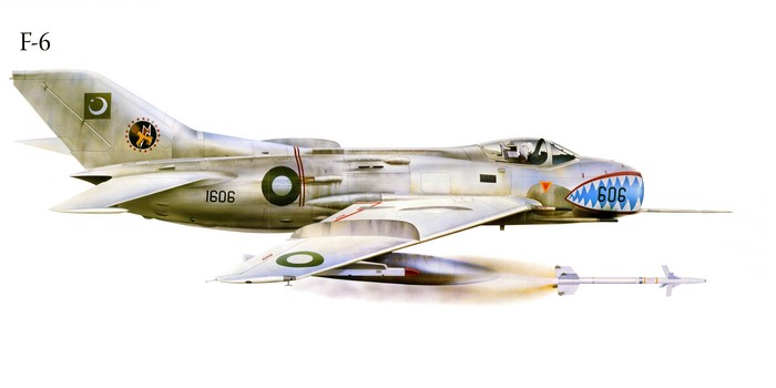 F-6 Fighter Airplane Painting Art