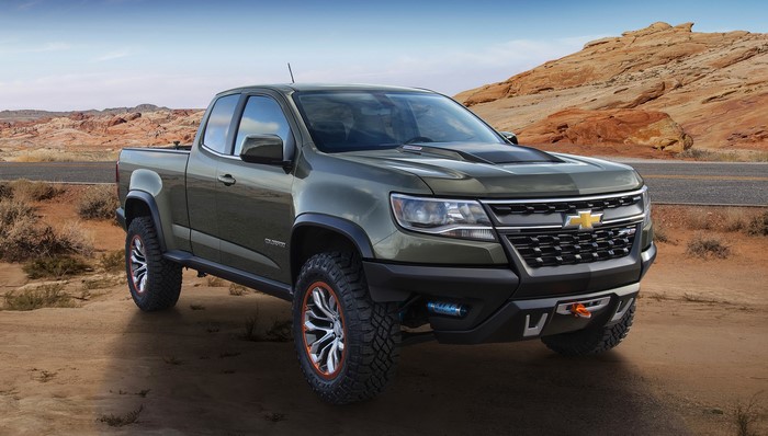 Chevrolet Colorado ZR2 truck in desert landscape