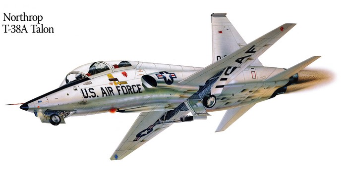 Northrop T-38A Talon Airplane Painting Art