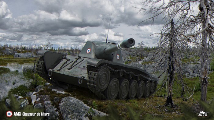 AMX Chasseur de Chars in a desolate landscape