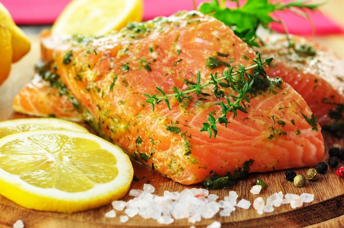 Seafoods Fish - Food Lemons Spices Salmon