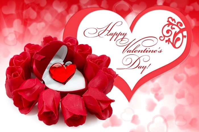 5K Holidays Valentine's Day Roses Wine color Heart