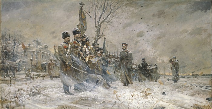 Farewell Nicholas II with the Army by Pavel Ryzhenko