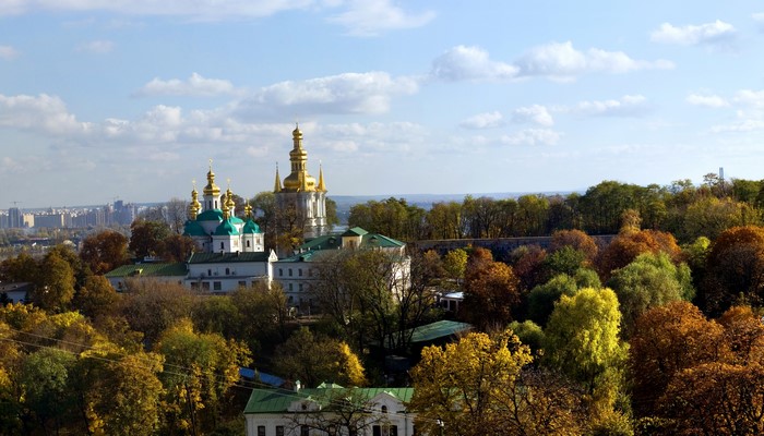 Kyiv Pechersk Lavra in autumn, Ukraine