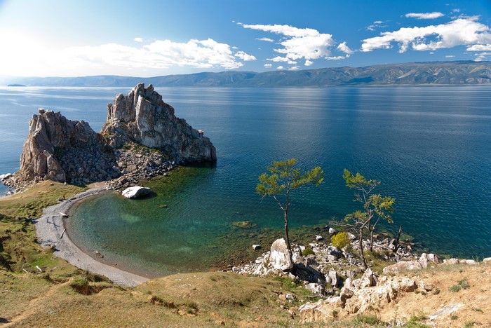 Shamanka Rock on Lake Baikal, Russia