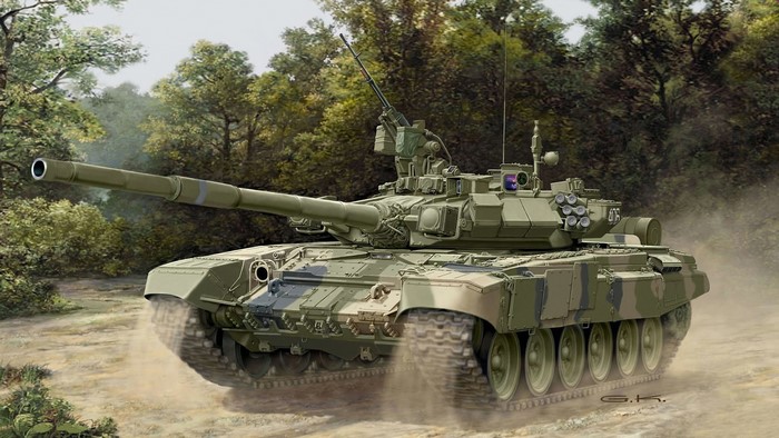 T-90 Tank Painting Art