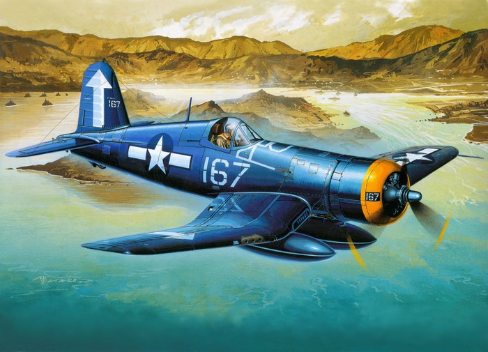 4K, 5K, 6K, 7K, F4U-1D, Airplane, Painting Art, HD Wallpaper | Rare Gallery