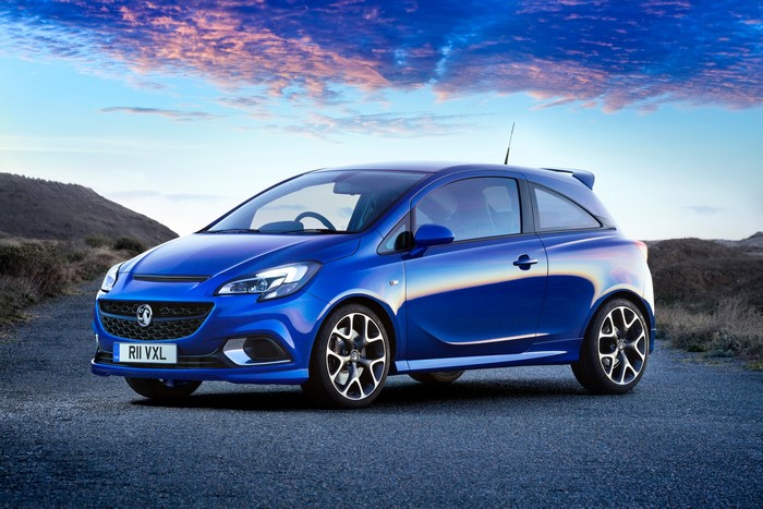 Blue 2015 Vauxhall Corsa VXR parked on a road