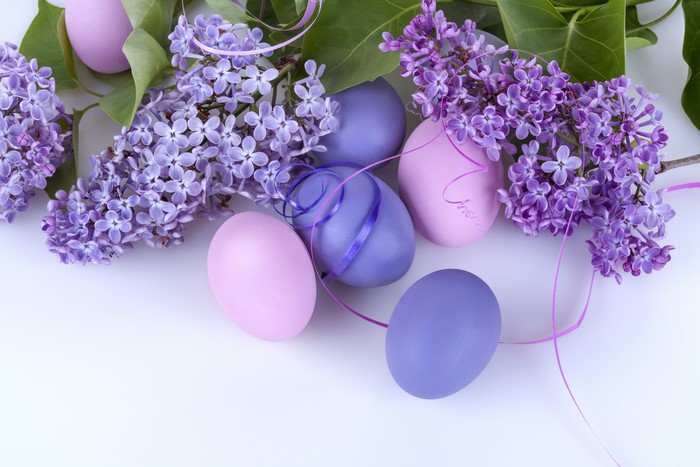 Easter Lilac and Eggs