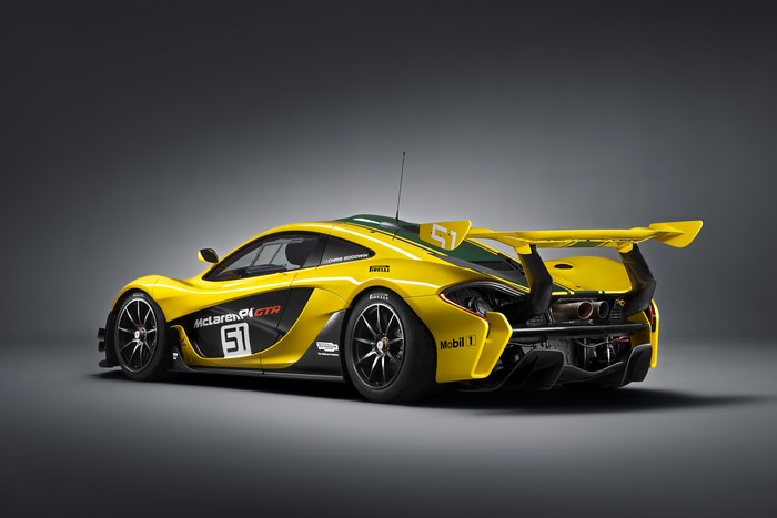 Yellow McLaren P1 GTR with number 51