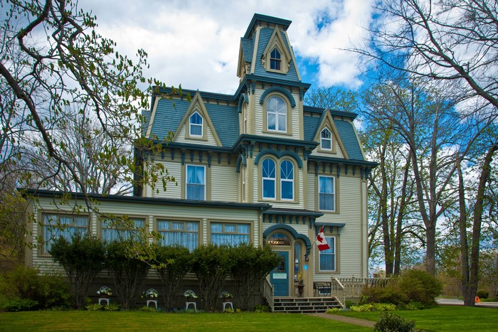 Victorian House with Mansard Roof in Canada