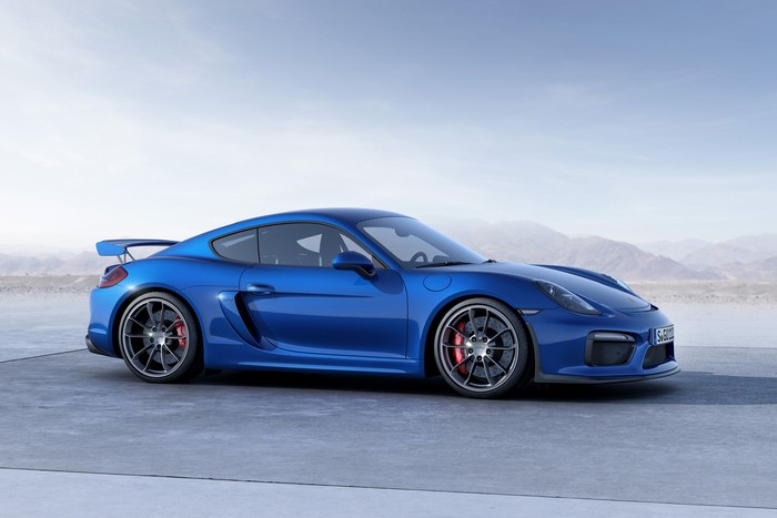 Blue Porsche Cayman GT4
