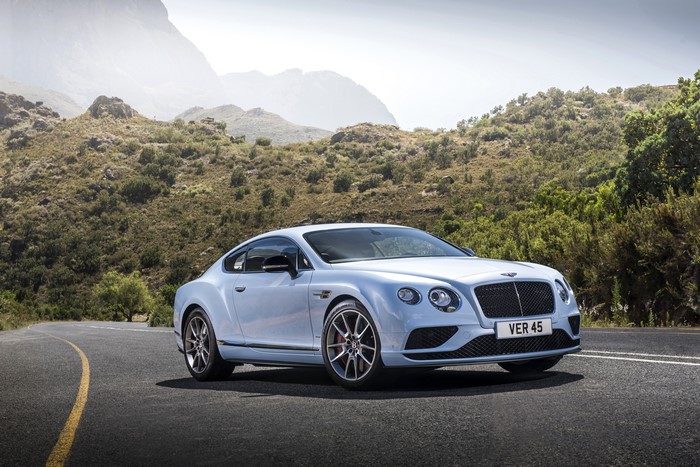 Bentley Continental GT V8 S on a mountain road