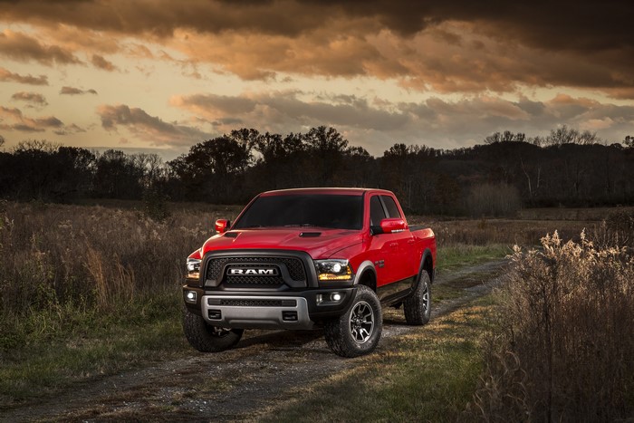 Red 2015 Ram 1500 Rebel Truck
